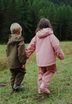 Konges Slojd geaca copii AWARD SHELL JACKET FLEXI SIZE GRS culoarea maro, KS103441 imagine