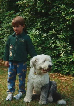 Konges Slojd geaca copii JUNO COLLAR JACKET culoarea verde, KS105179 imagine