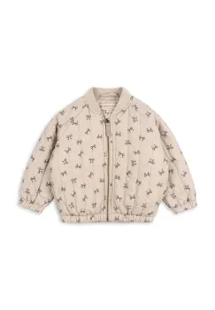 Konges Slojd geaca copii JUNO PRINTED BOMBER JACKET culoarea verde, KS104078 imagine