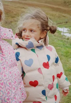 Konges Slojd geaca copii MAGNUM DOWN JACKET PRINT GRS culoarea bej, KS103508 imagine