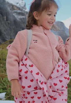 Konges Slojd geaca copii THERMY FLEECE JACKET GRS culoarea roz, KS103548 imagine