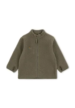 Konges Slojd geaca copii THERMY FLEECE JACKET GRS culoarea verde, KS103548 imagine