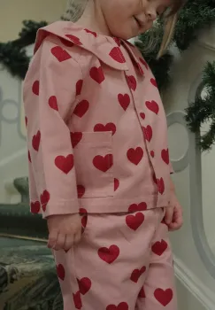 Konges Slojd geaca de blugi pentru copii MAGOT COLLAR JACKET GOTS culoarea roz, KS104356 imagine