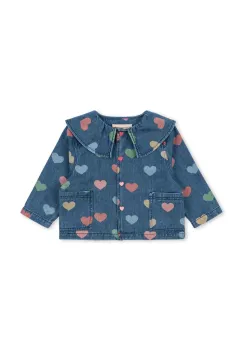 Konges Slojd geaca de blugi pentru copii MAGOT DENIM SHIRT GOTS culoarea bleumarin, KS103883 imagine