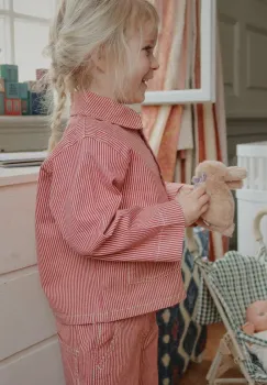 Konges Slojd geaca de bumbac pentru copii LUC SHIRT JACKET GOTS culoarea portocaliu, KS104352 imagine