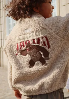 Konges Slojd geaca JAZZ TEDDY BOMBER JACKET GRS culoarea bej, KS103482 imagine