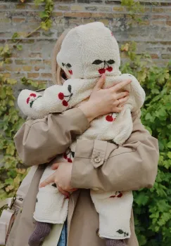 Konges Slojd geaca JODY TEDDY ONESIE GRS culoarea bej, KS103480 imagine