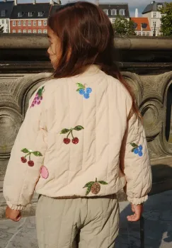 Konges Slojd geaca JUNO SEQUIN BOMBER JACKET culoarea bej, KS103490 imagine