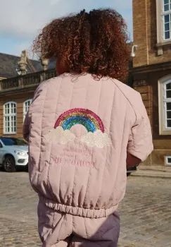 Konges Slojd geaca JUNO SEQUIN BOMBER JACKET culoarea roz, KS103490 imagine