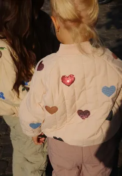 Konges Slojd geaca JUNO SEQUIN BOMBER JACKET culoarea roz, KS103490 imagine