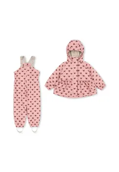 Konges Slojd geaca RAINY PALME SET GIRL culoarea roz, KS103531 imagine