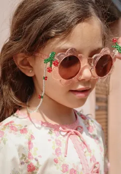 Konges Slojd ochelari de soare copii SUNGLASSES JUNIOR FLOWER culoarea roz, KS102799 imagine