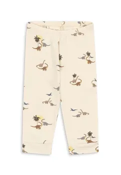 Konges Slojd pantaloni bebe BASIC PANTS GOTS culoarea bej, cu model, KS103706 imagine