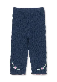 Konges Slojd pantaloni bebe ROSIER PANTS culoarea bleumarin, cu imprimeu, KS103972 imagine