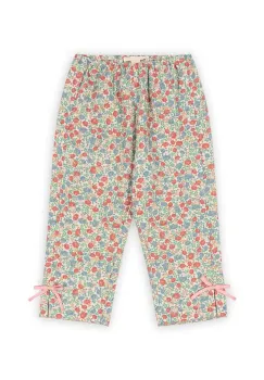 Konges Slojd pantaloni copii ELIN SLIT PANTS GOTS culoarea turcoaz, modelator, KS102433 imagine