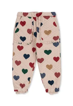 Konges Slojd pantaloni copii THERMO PANTS FRILL culoarea bej, KS100314 imagine
