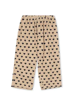Konges Slojd pantaloni de bumbac pentru copii CHLEO PANTS GOTS culoarea bej, cu imprimeu, KS103752 imagine