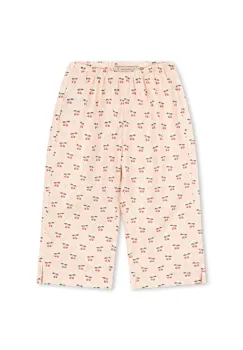 Konges Slojd pantaloni de bumbac pentru copii CIANNA PANTS GOTS culoarea bej, cu imprimeu, KS103756 imagine