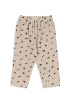 Konges Slojd pantaloni de bumbac pentru copii COCO PANTS GOTS culoarea bej, cu imprimeu, KS103760 imagine