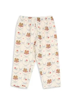 Konges Slojd pantaloni de bumbac pentru copii COCO PANTS GOTS culoarea bej, cu imprimeu, KS103760 imagine
