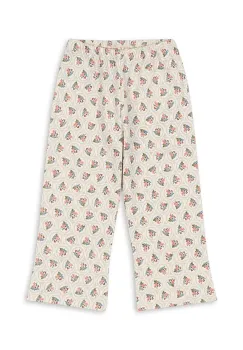 Konges Slojd pantaloni de bumbac pentru copii DREY PANTS GOTS culoarea bej, cu imprimeu, KS104291 imagine