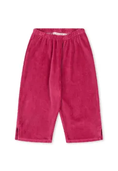Konges Slojd pantaloni de bumbac pentru copii VELOU PANTS GOTS culoarea bordo, uni KS104030 imagine