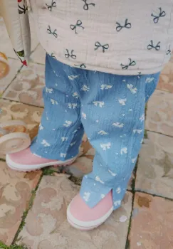 Konges Slojd pantaloni de bumbac pentru copii VIDA PANTS GOTS KS104034 imagine