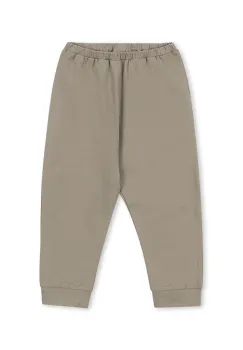 Konges Slojd pantaloni de trening din bumbac pentru copii DREY PANTS GOTS culoarea verde, uni, KS103784 imagine