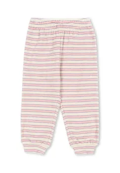 Konges Slojd pantaloni de trening din bumbac pentru copii ITTY SWEAT PANTS GOTS culoarea roz, cu model KS103830 imagine