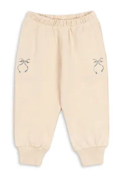 Konges Slojd pantaloni de trening din bumbac pentru copii LOUPY LOU SWEAT PANTS OCS culoarea bej, melanj, KS104349 imagine
