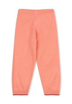 Konges Slojd pantaloni de trening pentru copii ALEXA KNIT PANTS culoarea roz, neted, KS101391 imagine