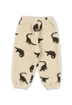 Konges Slojd pantaloni de trening pentru copii JODY PANTS GRS culoarea bej, cu imprimeu, KS104066 imagine
