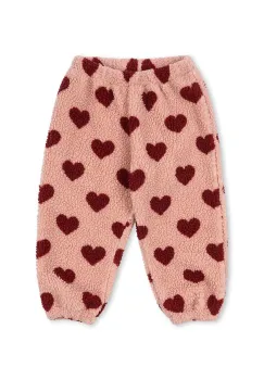 Konges Slojd pantaloni de trening pentru copii JODY PANTS GRS culoarea roz, cu imprimeu, KS104066 imagine