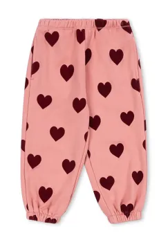 Konges Slojd pantaloni de trening pentru copii LOU SWEAT PANTS OCS culoarea roz, cu imprimeu, KS102020 imagine