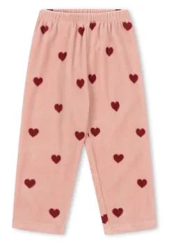 Konges Slojd pantaloni de trening pentru copii TAVI FLEECE PANTS GRS culoarea roz, cu imprimeu, KS101300 imagine