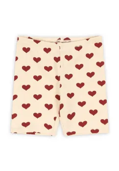 Konges Slojd pantaloni scurti din bumbac pentru copii CLASSIC SHORT LEGGING GOTS culoarea bej, modelator, KS102547 imagine