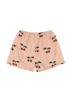 Konges Slojd pantaloni scurti din bumbac pentru copii VERBENA SHORTS GOTS culoarea roz, cu imprimeu, KS102298 imagine