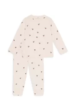 Konges Slojd pijamale de bumbac pentru copii culoarea bej, modelator imagine