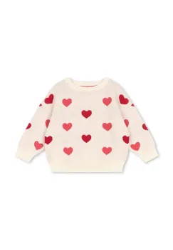 Konges Slojd pulover de bumbac pentru copii LAPIS KNIT SWEATER GOTS culoarea bej, KS103856 imagine