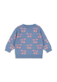 Konges Slojd pulover de bumbac pentru copii LAPIS KNIT SWEATER GOTS culoarea violet, KS103856 imagine