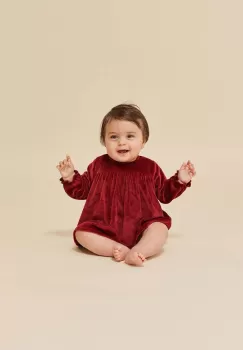 Konges Slojd rochie bebe culoarea bordo, mini, evazati imagine