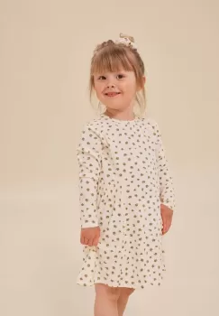 Konges Slojd rochie din bumbac pentru copii culoarea galben, mini, evazati imagine