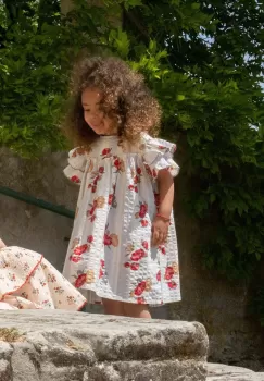 Konges Slojd rochie din bumbac pentru copii culoarea rosu, mini, evazati imagine