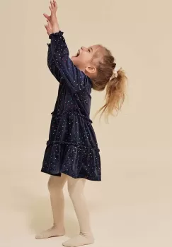 Konges Slojd rochie fete culoarea albastru marin, mini, evazati imagine