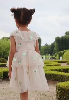 Konges Slojd rochie fete culoarea auriu, mini, evazati imagine