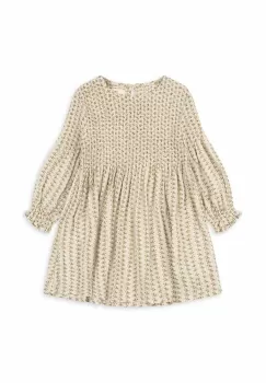 Konges Slojd rochie fete culoarea bej, mini, evazati imagine