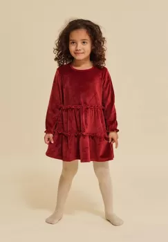 Konges Slojd rochie fete culoarea bordo, mini, evazati imagine