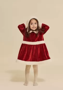 Konges Slojd rochie fete culoarea bordo, mini, evazati imagine