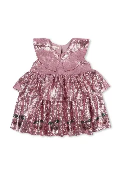 Konges Slojd rochie fete STARLA SEQUIN DRESS culoarea roz, mini, evazati, KS101689 imagine