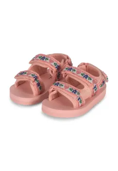 Konges Slojd sandale copii SUN SANDAL PRINTED culoarea roz, KS102561 imagine